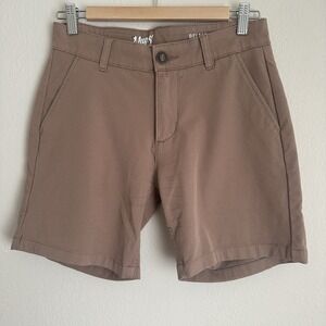 Mugsy Jeans Belmonts Shorts Mens 28 Brown‎ Chino Stretch Cotton Rayon K6CNBG